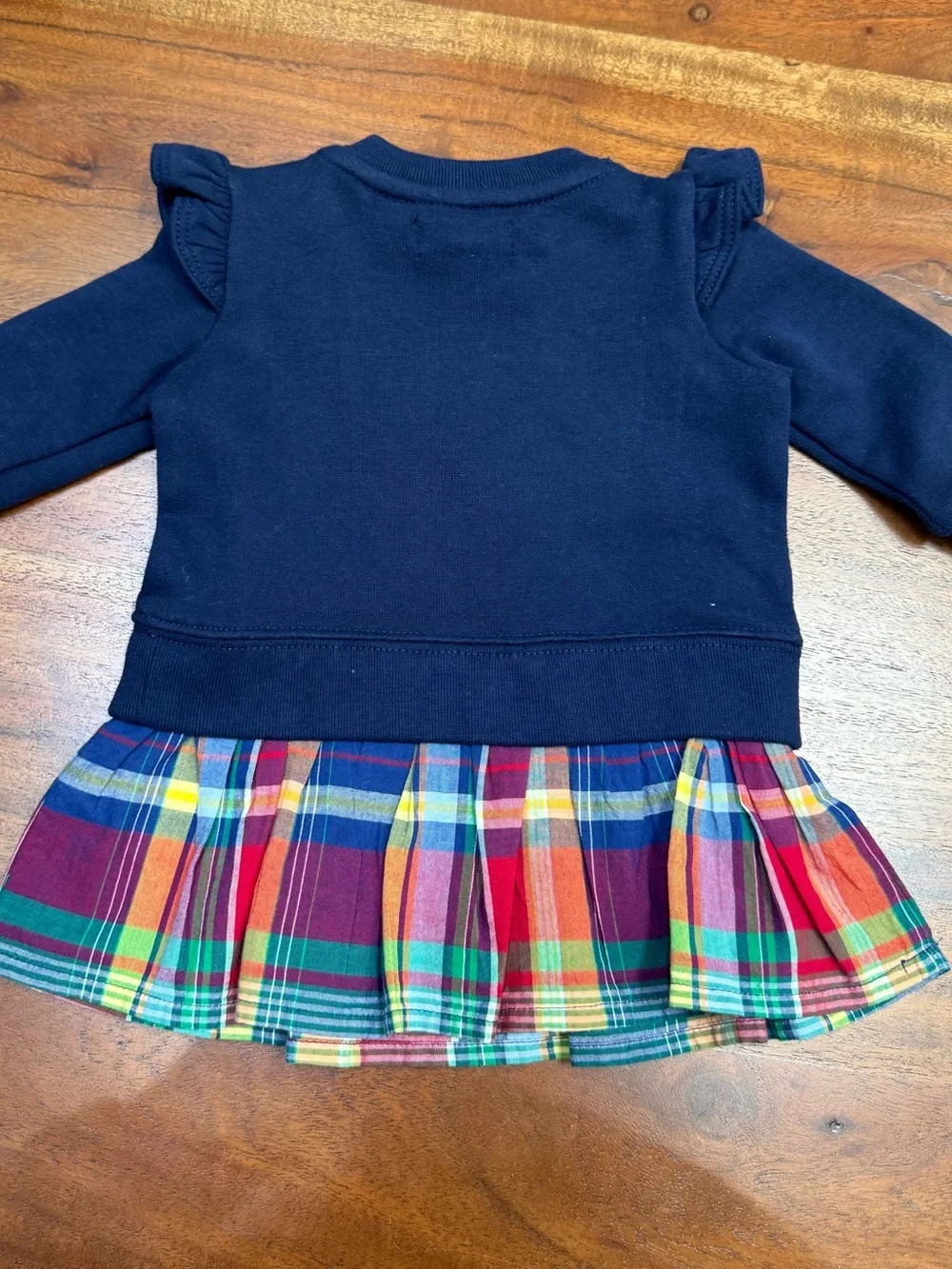 Ralph Lauren Madras-Skirt Fleece Dress